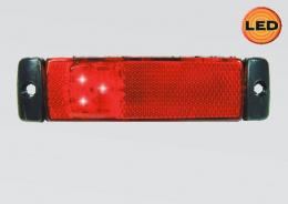 Světlo obrysové červené LED 12 i 24 V, 130 x 32 mm, ploché
