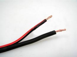 Kabel 2 x 1,00 mm dvojlinka plochá červenočerná