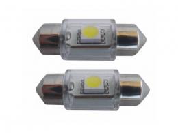 Žárovka LED 12V sufit T11x31, 1SMD LED, bílá