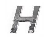 Znak písmeno "H" samolepící 3D PLASTIC chromovaný
