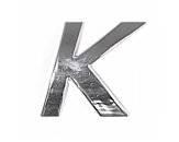 Znak písmeno "K" samolepící 3D PLASTIC chromovaný
