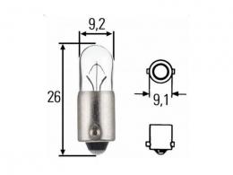 Žárovka 24 V  2 W BA9s