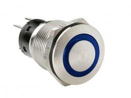 Tlačítko startovací LED 12 i 24V, 5A modré