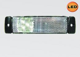 Světlo obrysové bílé LED 24V 12 i 24 V, 130 x 32 mm, ploché