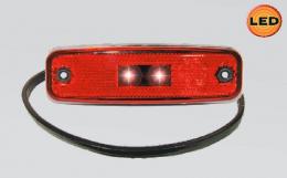 Světlo obrysové červené LED 12 i 24 V, 123,5 x 38,2 mm