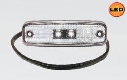 Světlo obrysové bílé LED 12 i 24 V, 123,5 x 38,2 mm