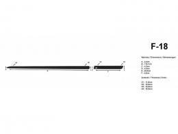 Lišty dveří Citroen C1, 2005 - 2010, 3 dveře, F18