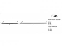 Lišty dveří Alfa Romeo 159, 2005 - 2012, 4 dveře, F35