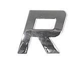 Znak písmeno "R" samolepící 3D PLASTIC chromovaný