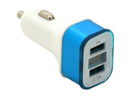 Nabíječka s USB 12 i 24 V s voltmetrem modrá