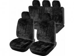 Potahy sedadel SMOOTH černé pro airback sada 11 kusů