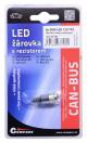 Žárovka LED 12 V T10 6 SMD s rezistorem CAN-BUS ready bílá