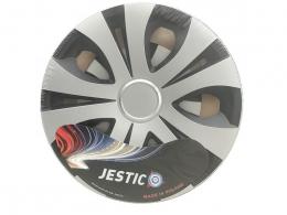 Kryty kol 15" TOP RING MIX stříbrné-černé sada 4 kusy