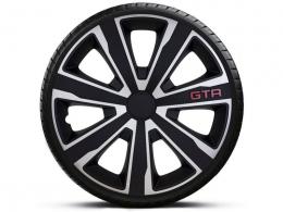 Kryty kol 15" GTR CARBON SILVER-BLACK černá-stříbrná sada 4 kusy