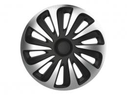 Kryty kol 16" CALIBER CARBON SILVER-BLACK sada 4 kusy